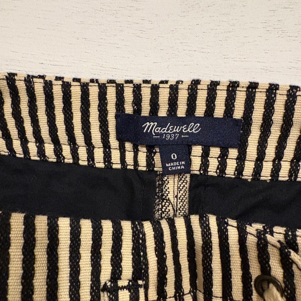 Madewell Black and Tan Striped Pencil Skirt - Picture 2 of 6